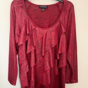 Red burgundy Shimmer Top